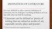 Literature Definition