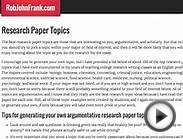 Research Paper Topics (Top 100 Best Research Topics)