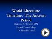 World Literature Timeline: The Ancient Period