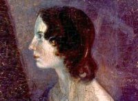 Image shows Emily Brontë in a painting by her brother, Bramwell.